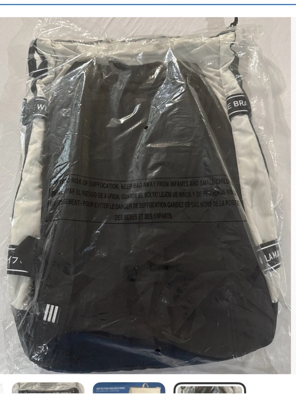 Ultra RARE Adidas Originals NMD Backpack White B161 CJ6403 NWT - Picture 4 of 4